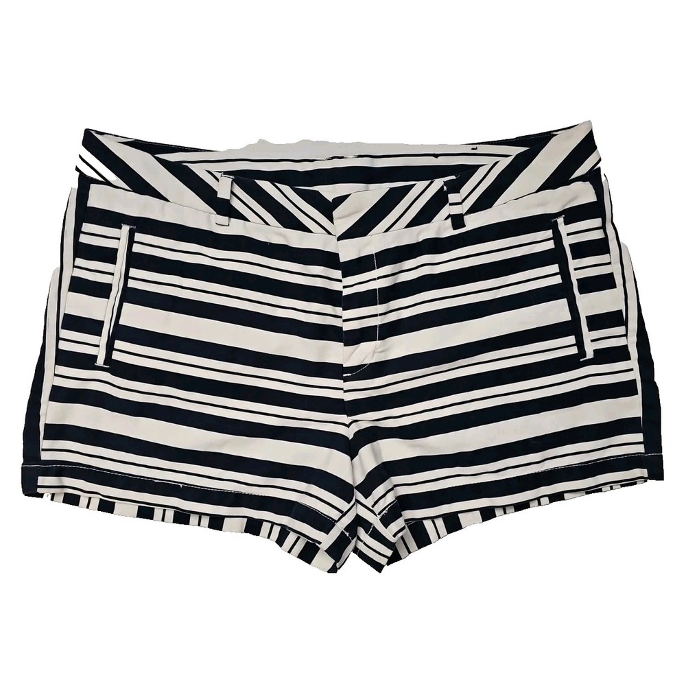Cheeky Chino Preppy‎ Shorts Sz 14 38x3 Black/White Stripe Pockets Women  #110